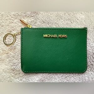 Michael Kors Jet Set Travel Wallet in Jewel Green